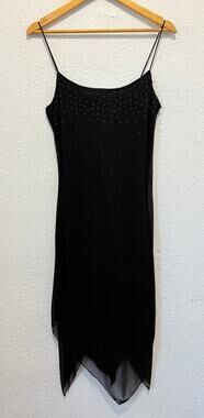 vintage y2k whimsygoth dress byer too sparkly asymmetrical hem emo goth